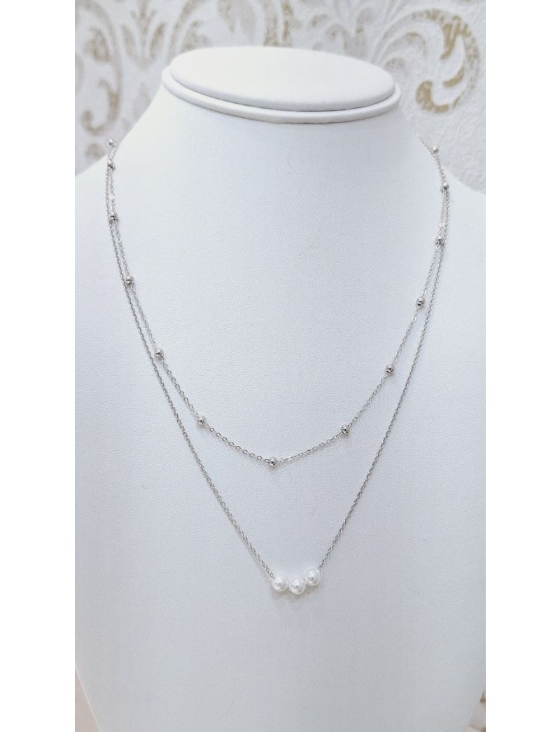 Fio Prata Duplo Perolas