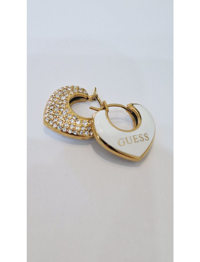 Brincos Aço Guess Coração2