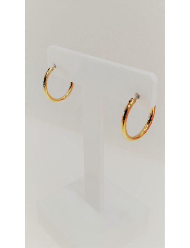 Argolas Aço Dourado Lotus 1,5cm