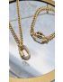 Pulseira Aço Dourado Lotus Cadeado