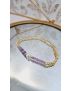 Pulseira Prata, Pérola e Missangas Lilás