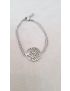 Pulseira Aço Lotus dupla c/ Arvore da Vida