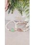 Pulseira Perolas e Prata Pedra Verde