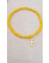 Pulseira Missangas e Prata Amarelo Trevo