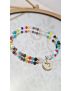 Pulseira Missangas e Prata Colorida Anjo