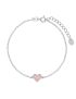 Pulseira Prata Marea Coração Rosa