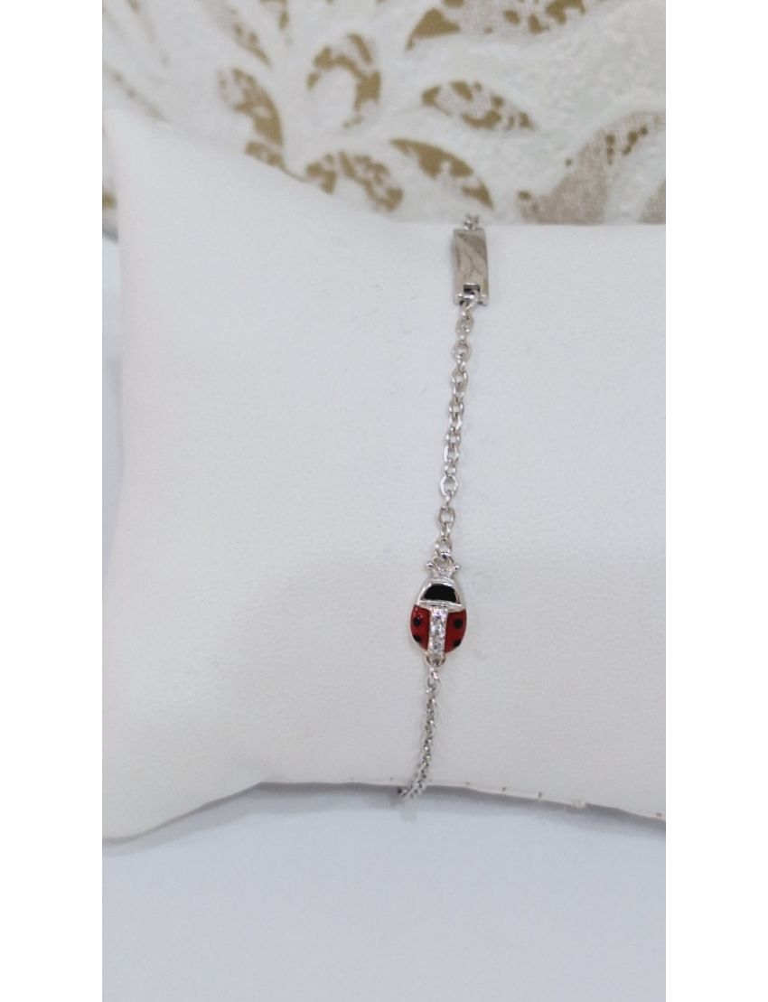 Pulseira Prata Joaninha