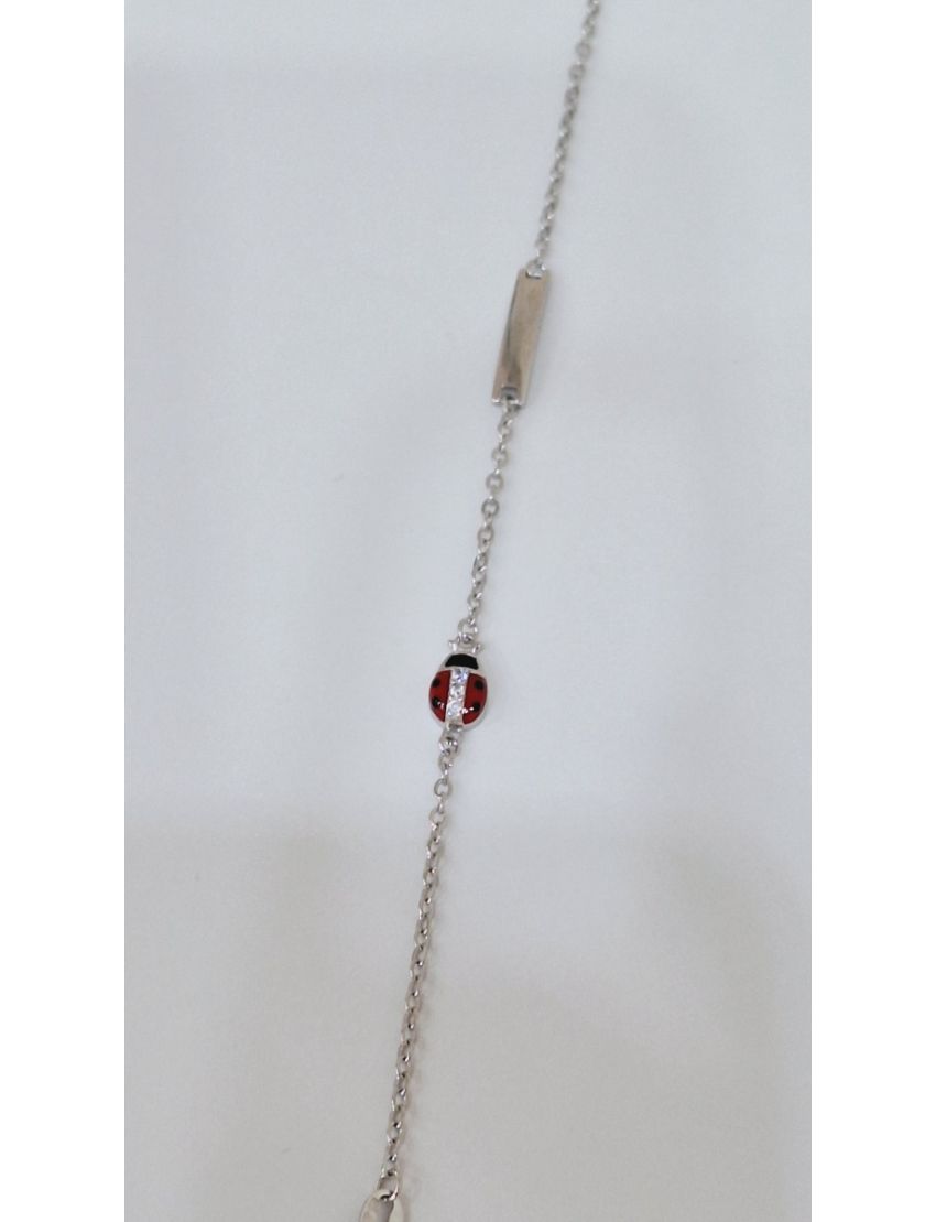 Pulseira Prata Joaninha