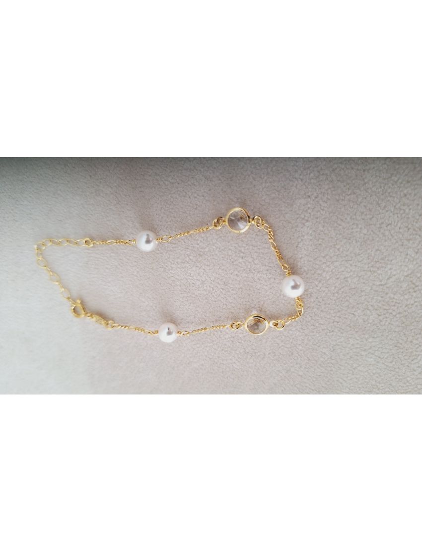 Pulseira Prata Dourada Victoria Cruz