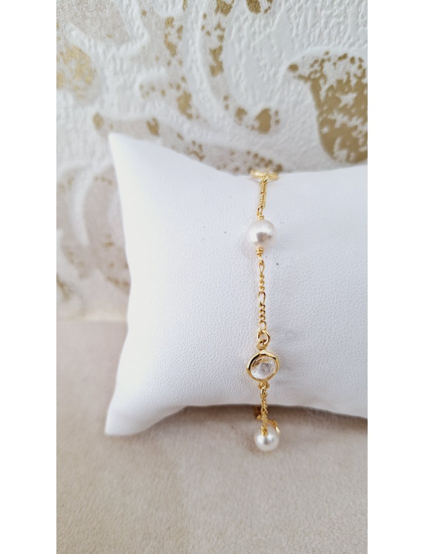 Pulseira Prata Dourada Victoria Cruz