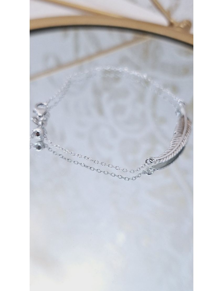 Pulseira Prata Folha