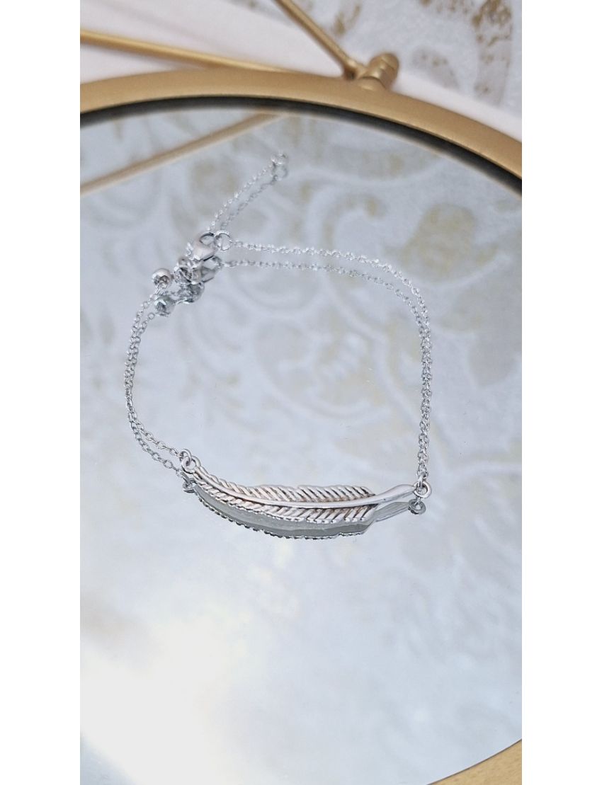 Pulseira Prata Folha
