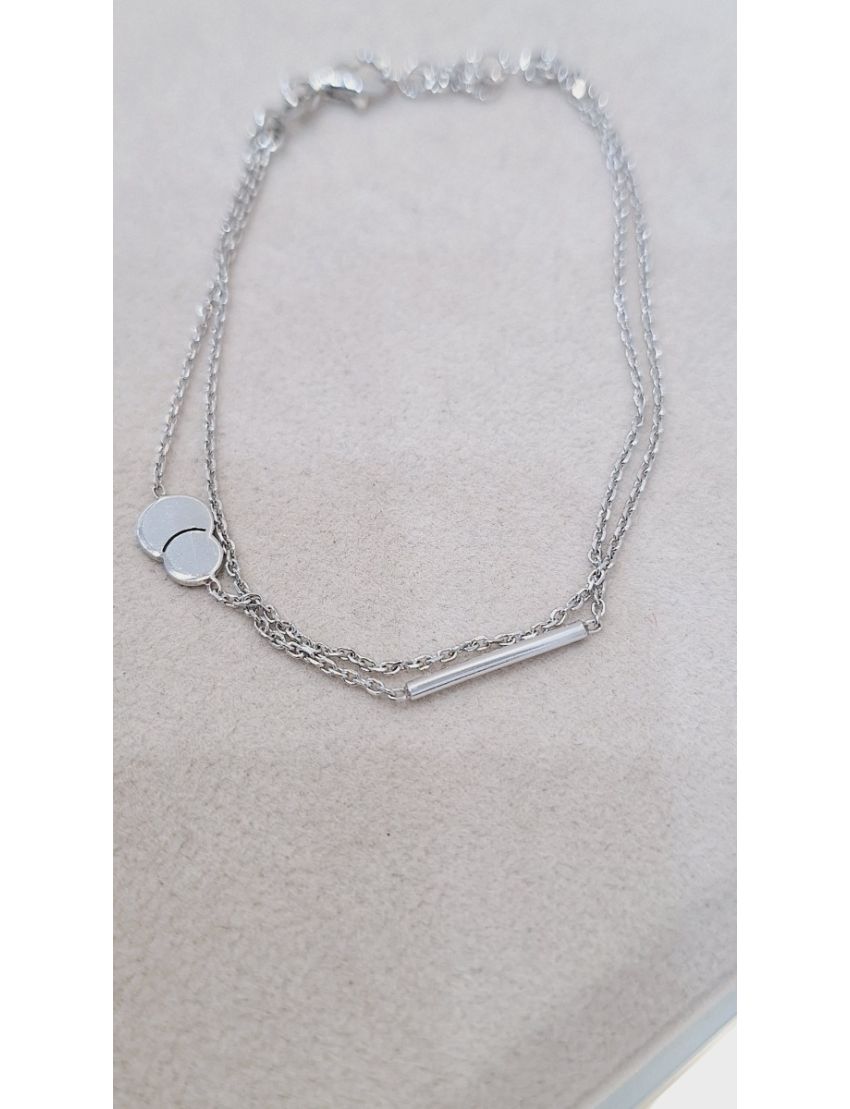 Pulseira Prata Dupla
