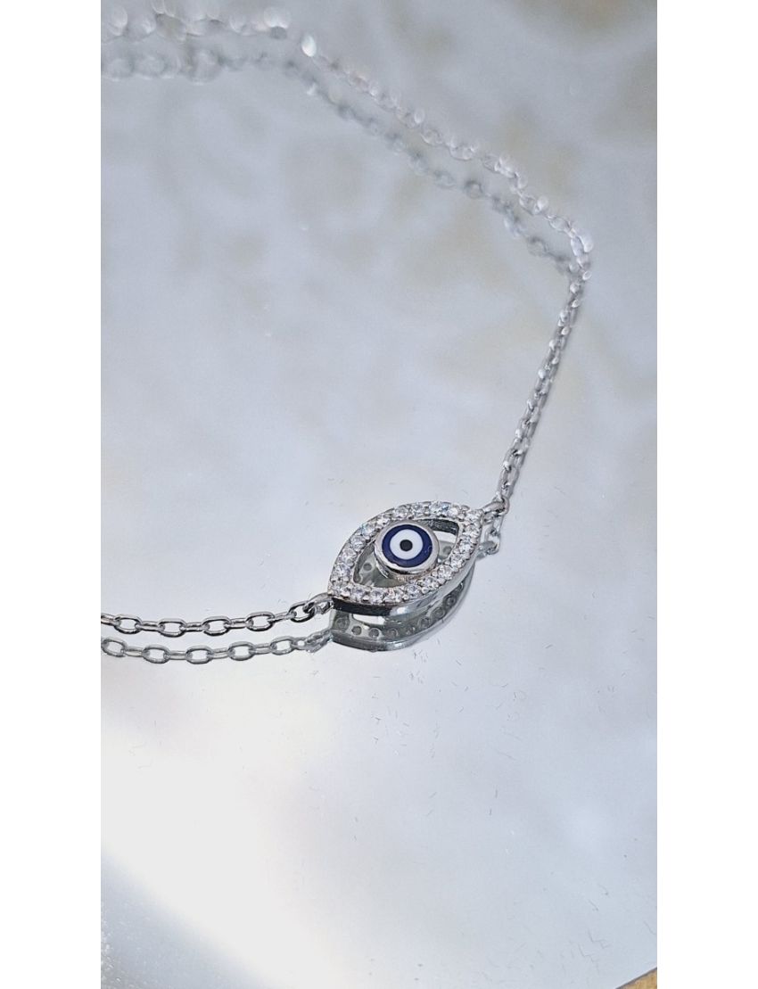 Pulseira Prata Olho Turco