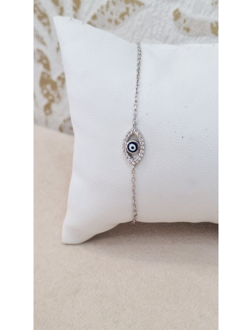 Pulseira Prata Olho Turco