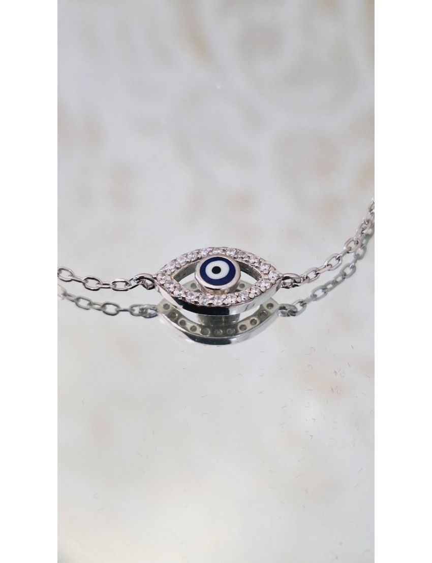 Pulseira Prata Olho Turco