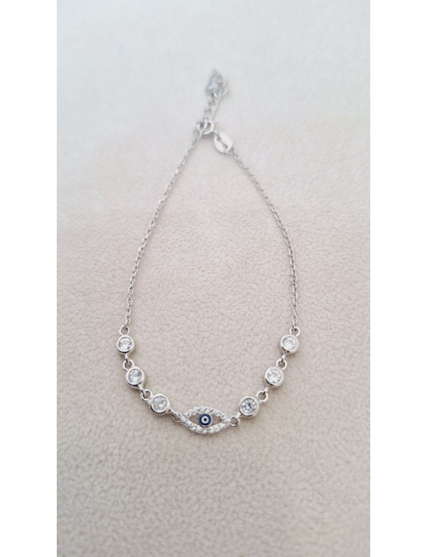 Pulseira Prata Olho Turco 1