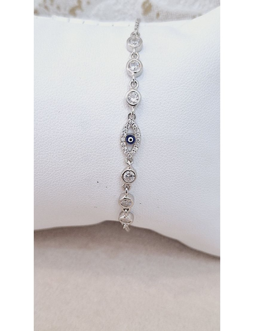 Pulseira Prata Olho Turco 1