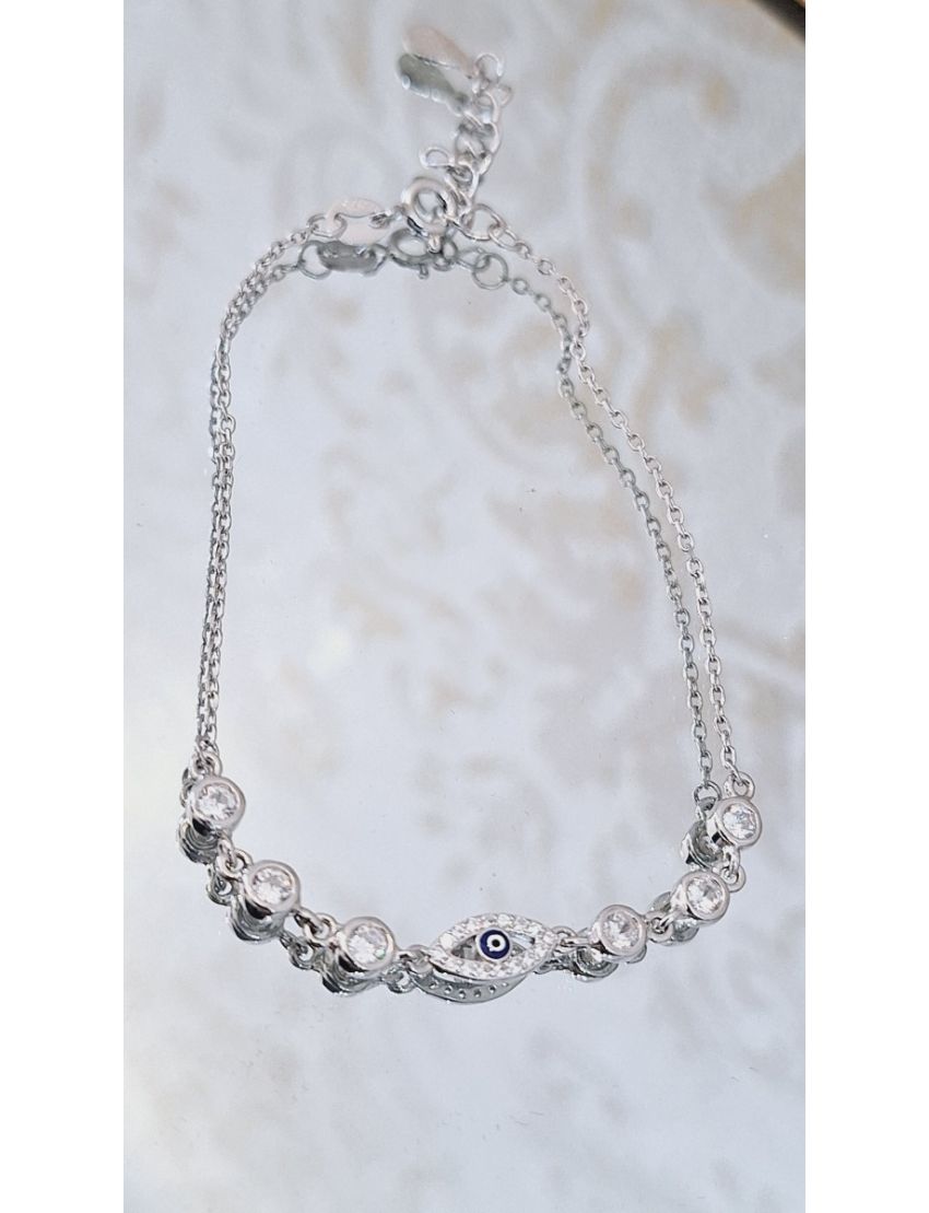 Pulseira Prata Olho Turco 1