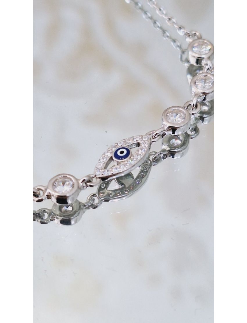 Pulseira Prata Olho Turco 1