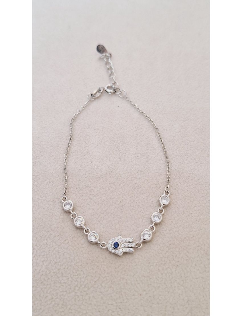 Pulseira Prata Mão de Fátima