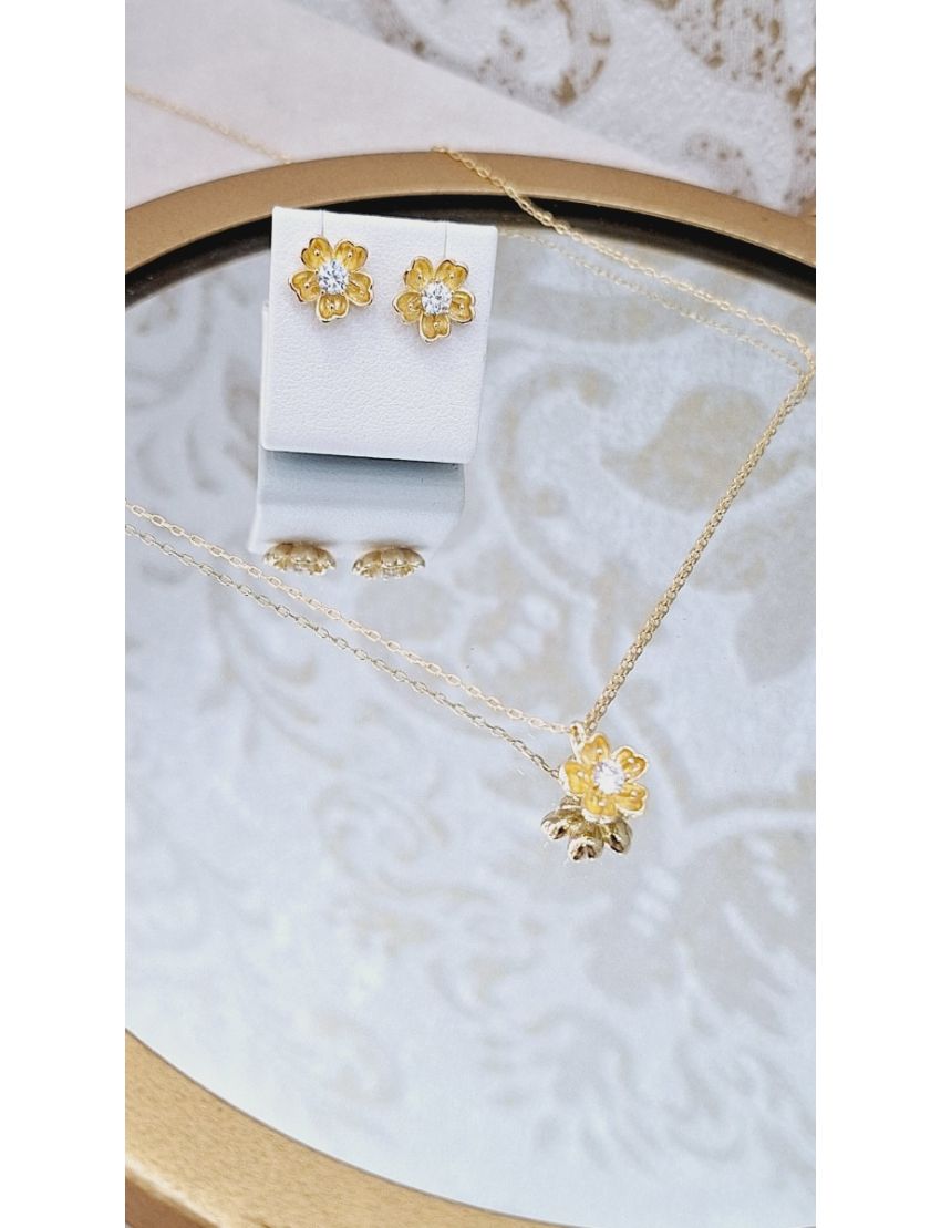 Fio Prata Dourada Flor