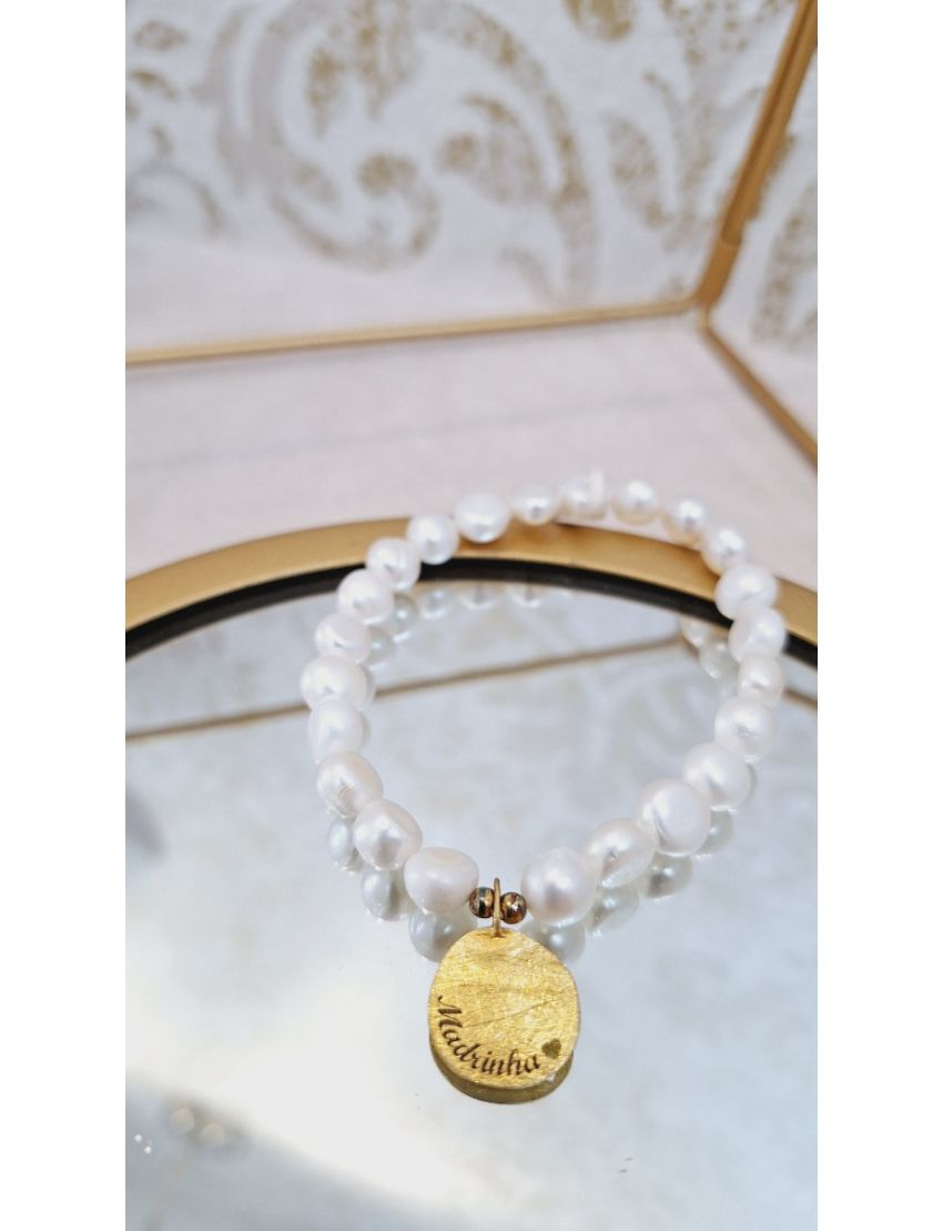 Pulseira Perolas e Prata Madrinha