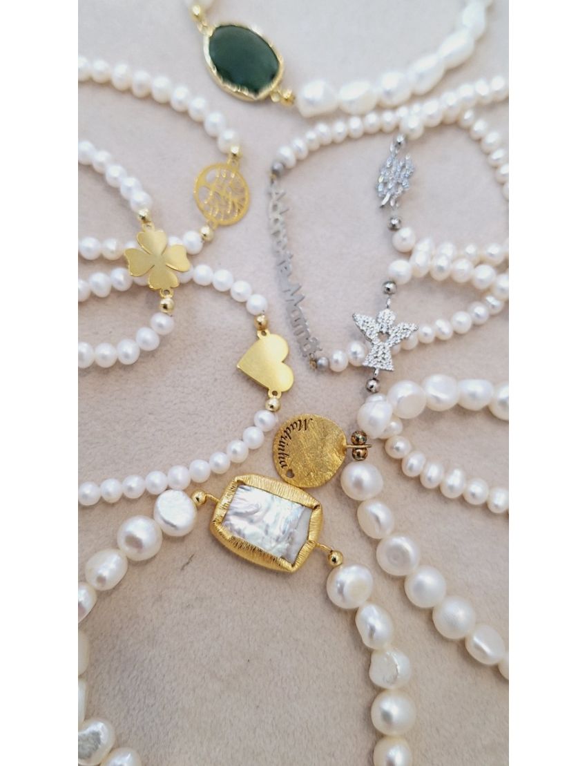 Pulseira Perolas e Prata Madrinha