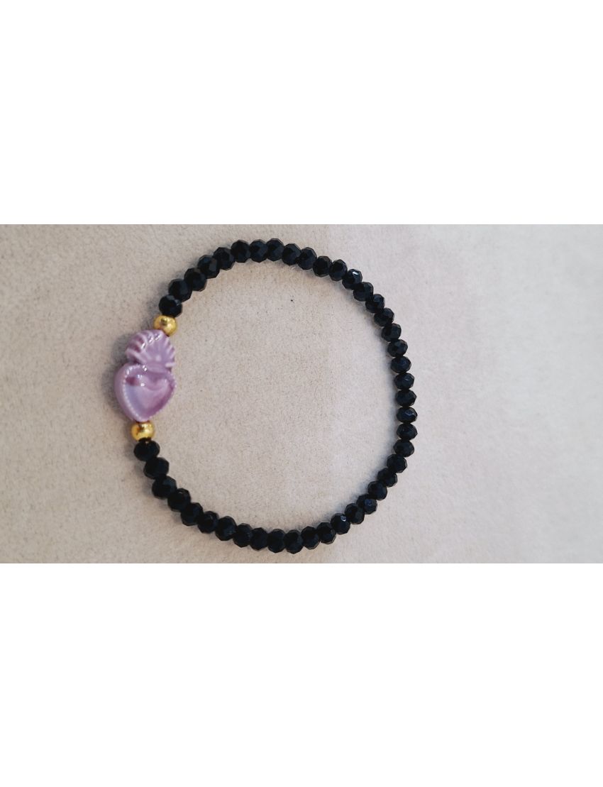 Pulseira Missangas e Prata Coração de Viana 