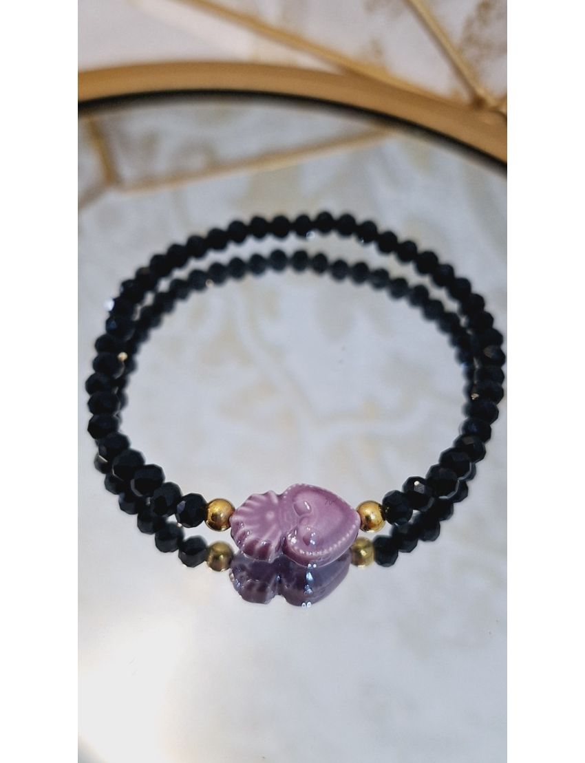 Pulseira Missangas e Prata Coração de Viana 