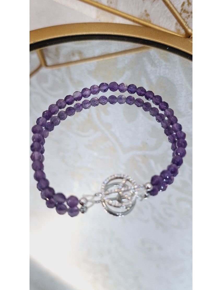 Pulseira Missangas e Prata Paz e Amor