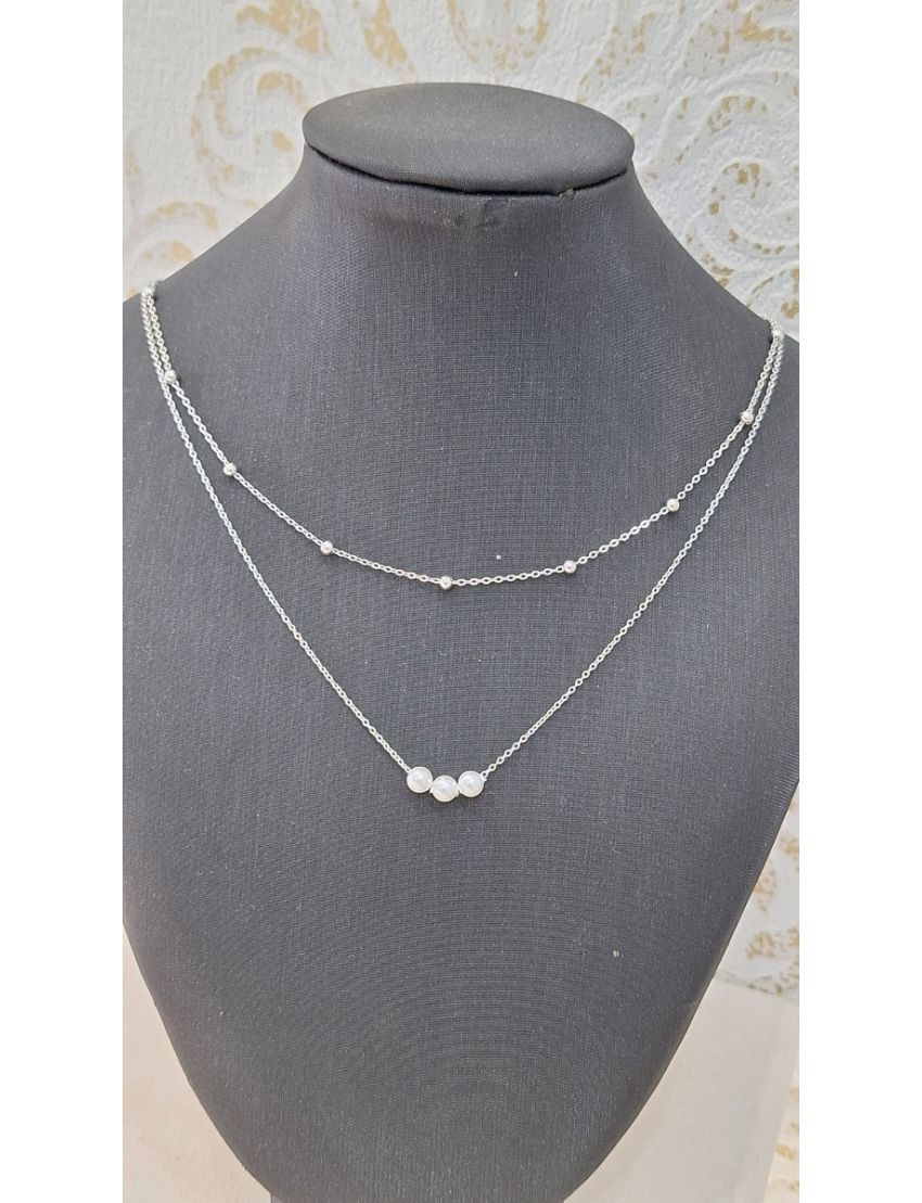 Fio Prata Duplo Perolas