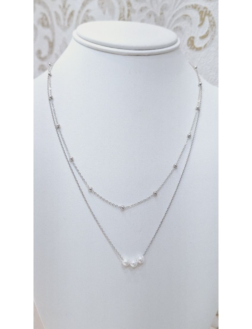 Fio Prata Duplo Perolas