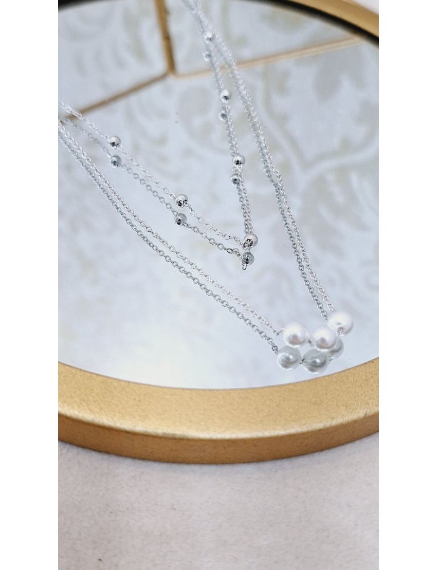 Fio Prata Duplo Perolas