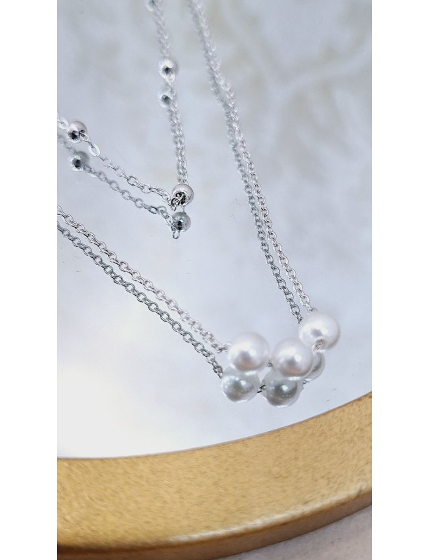 Fio Prata Duplo Perolas