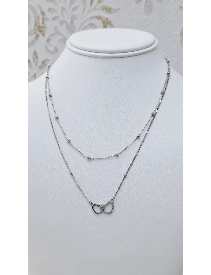 Fio Prata Duplo Corações