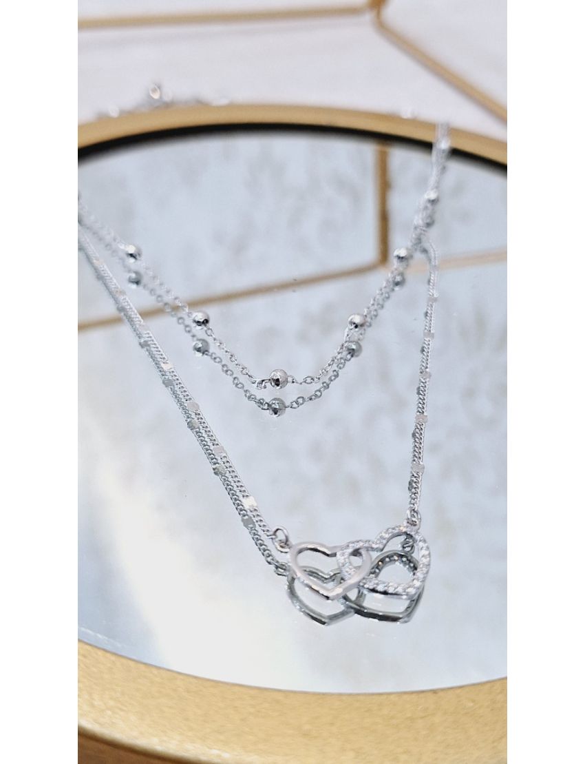 Fio Prata Duplo Corações