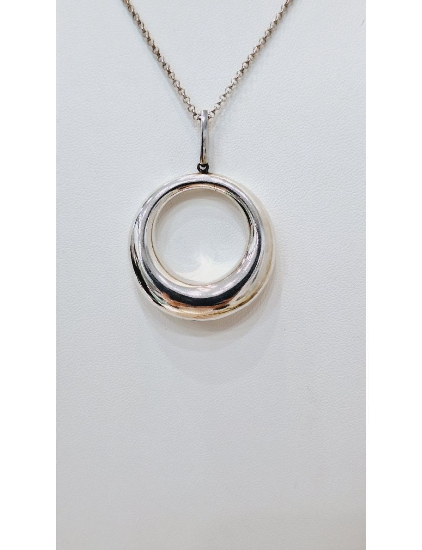 Fio Prata Pendente circular