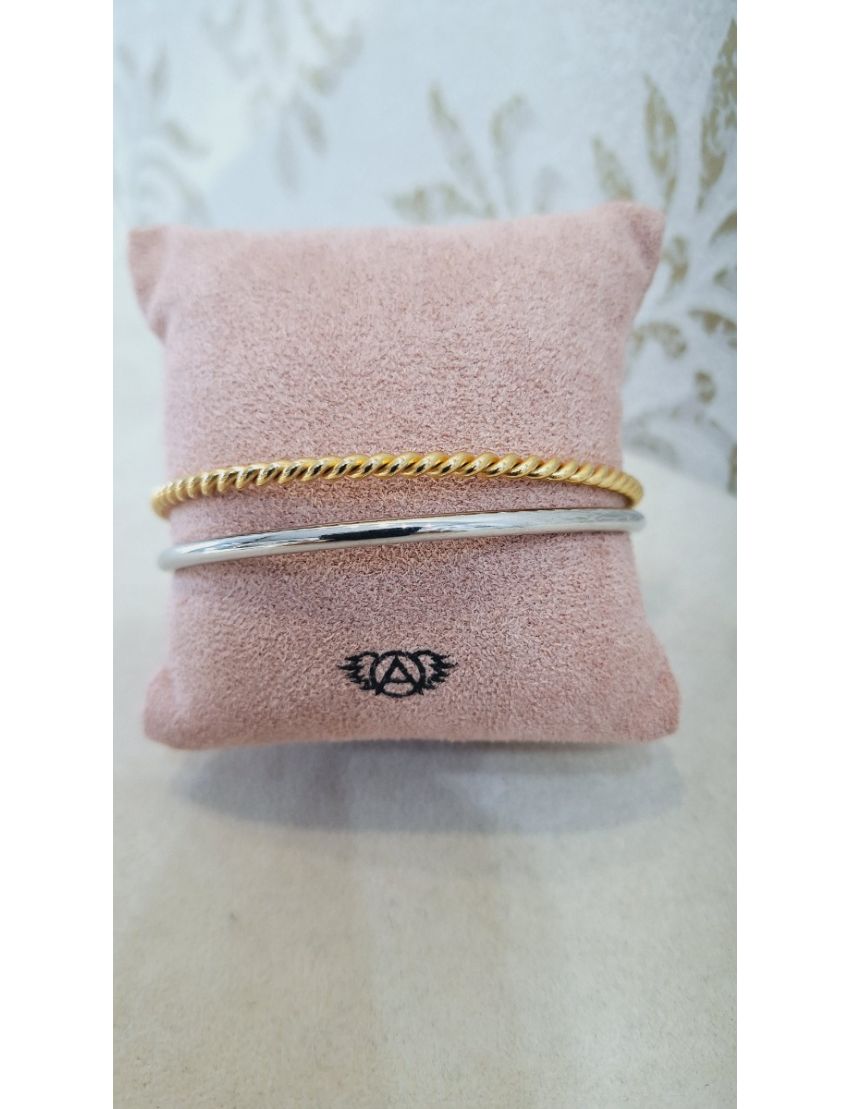 Pulseira Aço Anjewels Bicolor