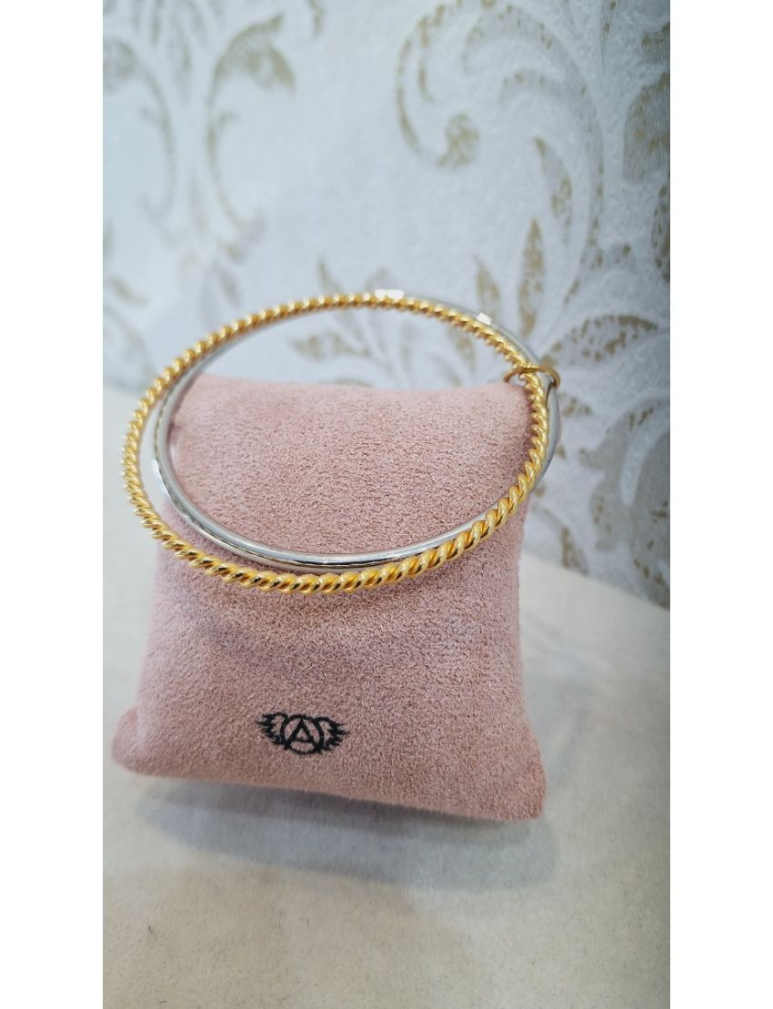 Pulseira Aço Anjewels Bicolor