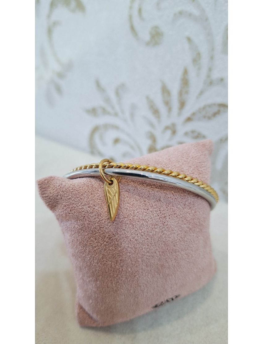 Pulseira Aço Anjewels Bicolor