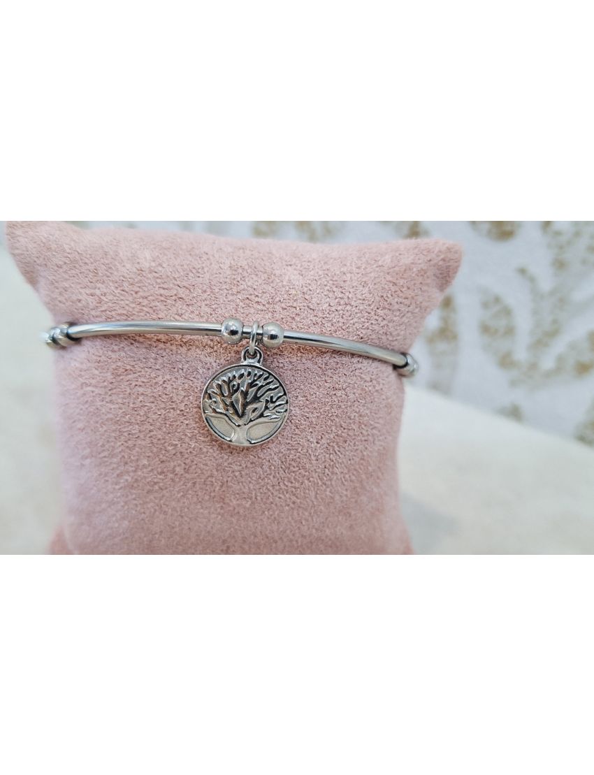 Pulseira Aço Lotus Arvore da Vida