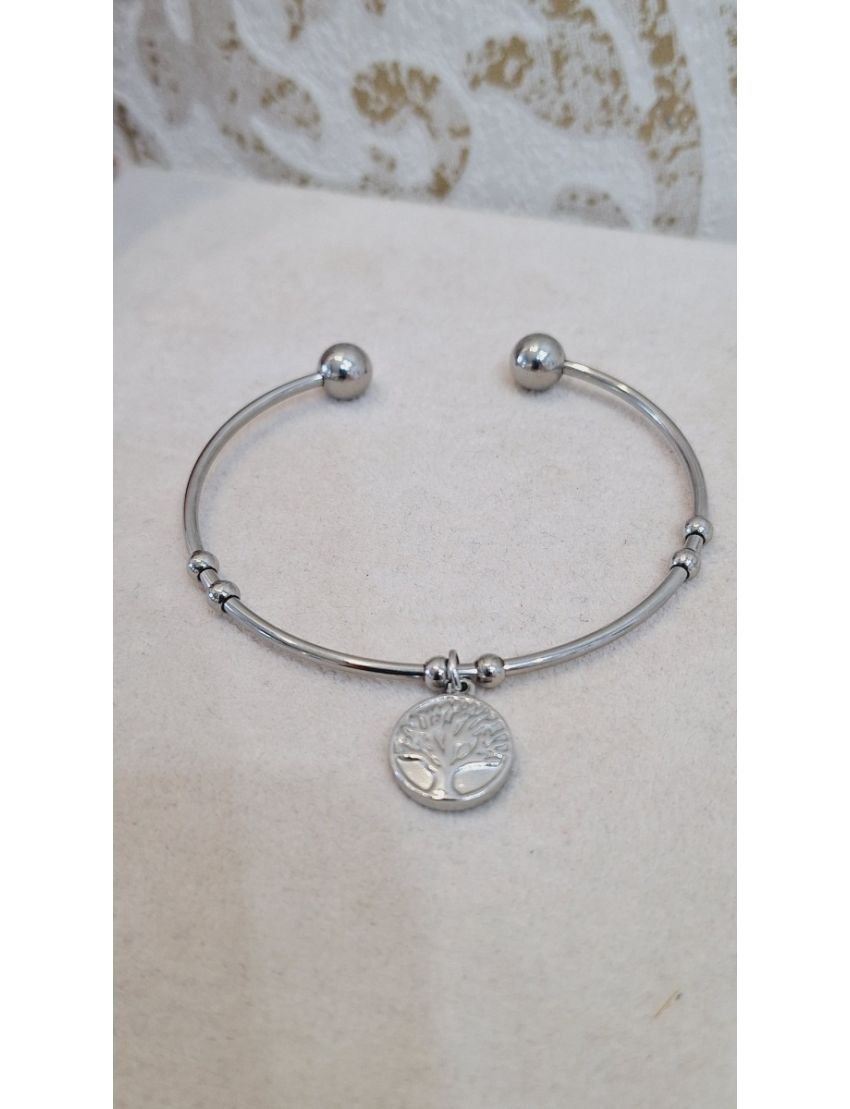 Pulseira Aço Lotus Arvore da Vida