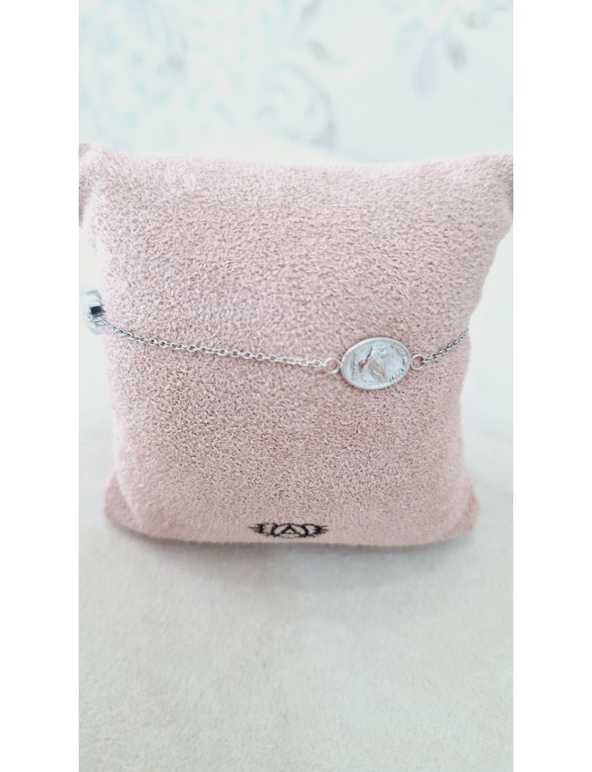 Pulseira Aço Anjewels c/ Pomba