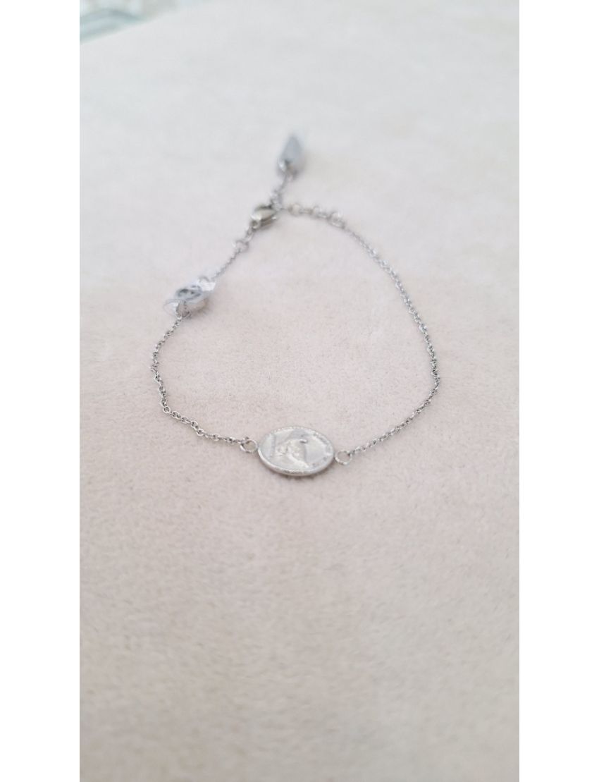 Pulseira Aço Anjewels c/ Pomba