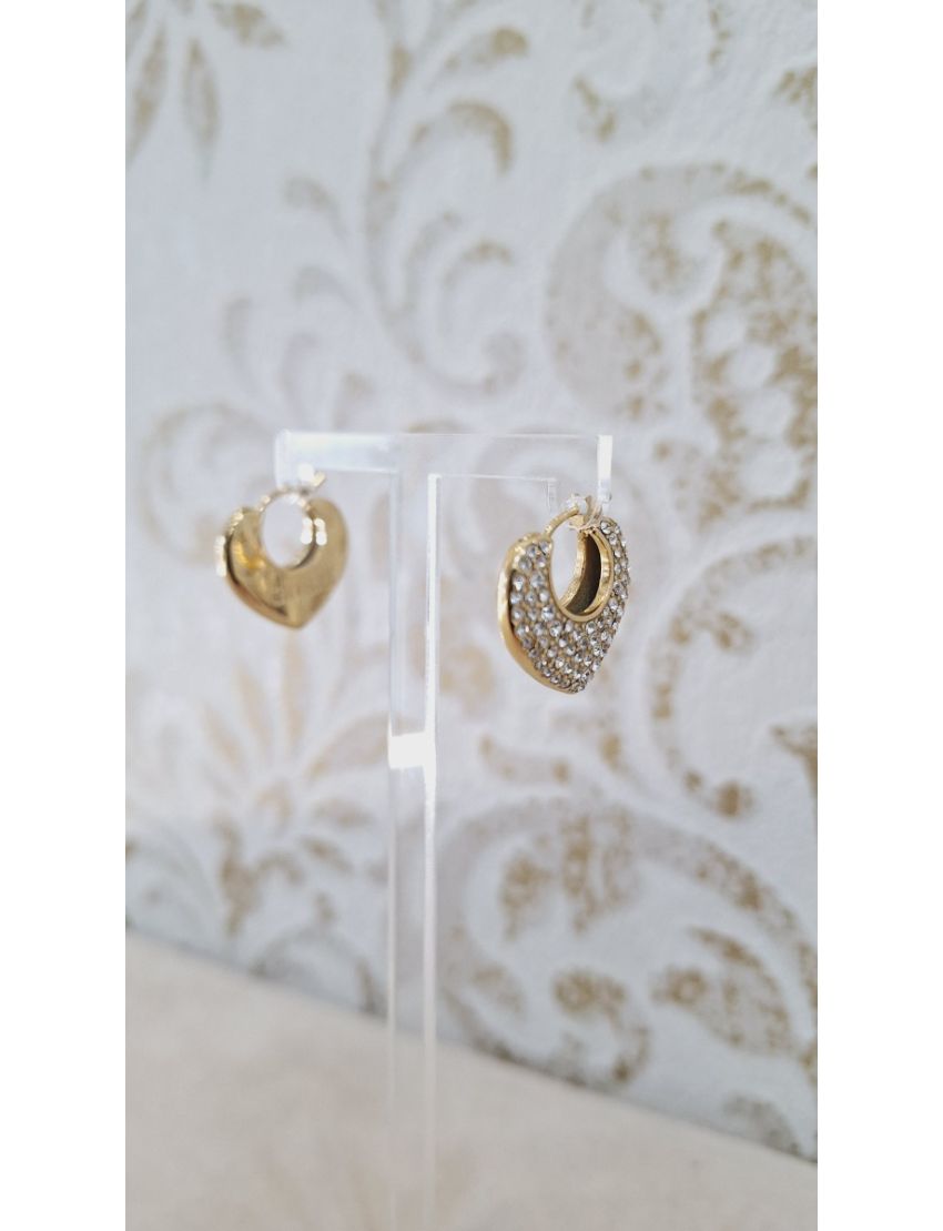 Brincos Aço Guess Coração1