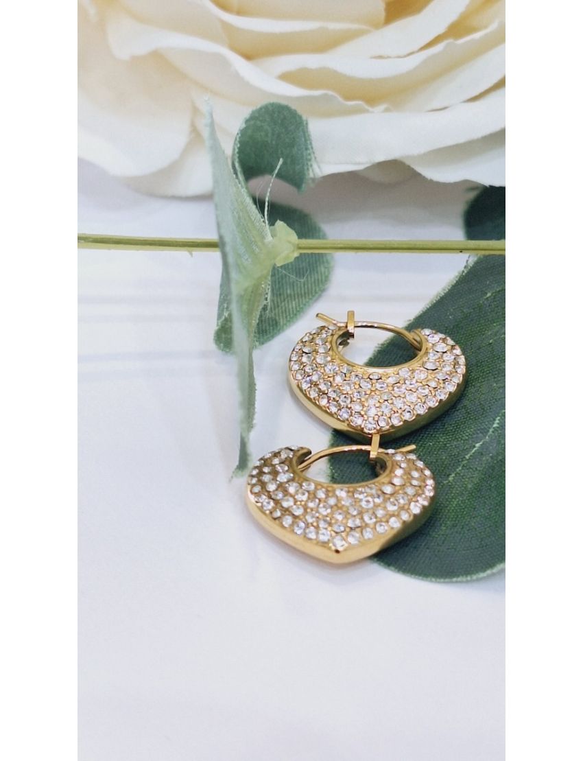 Brincos Aço Guess Coração1