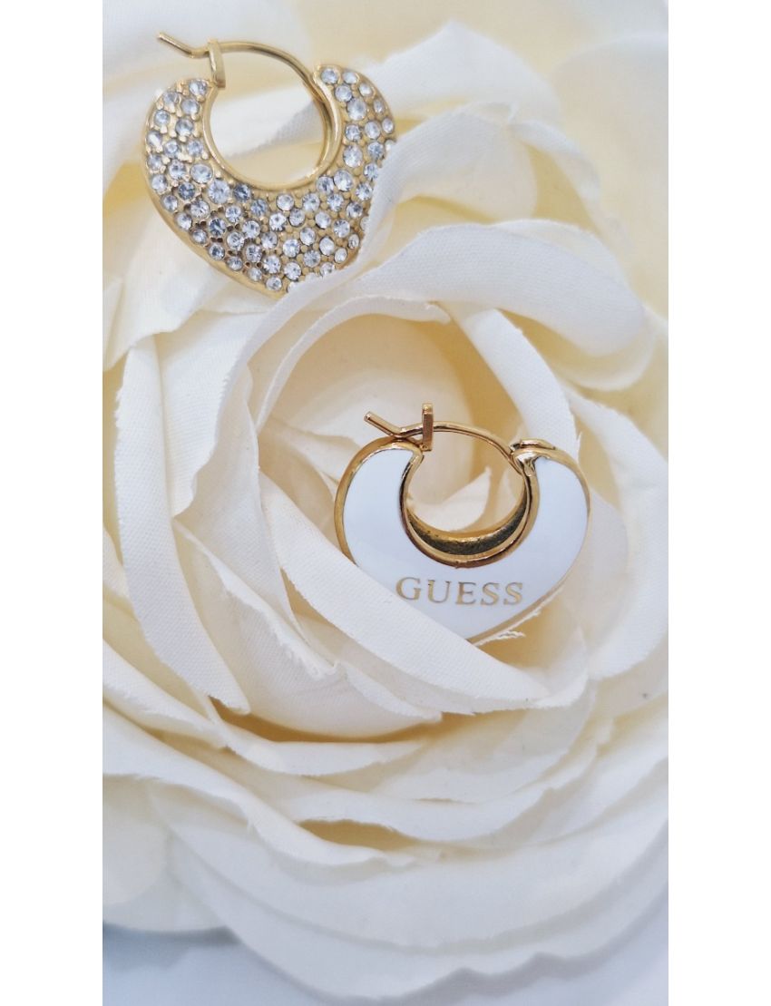 Brincos Aço Guess Coração2