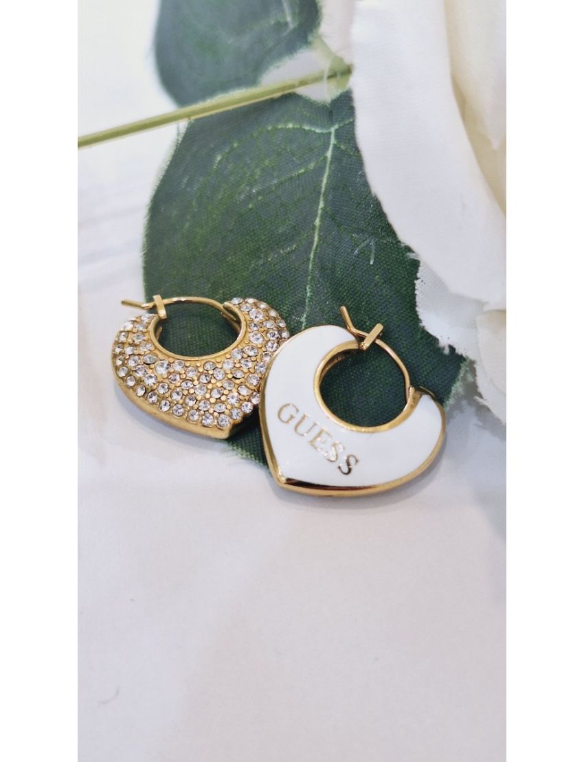 Brincos Aço Guess Coração2