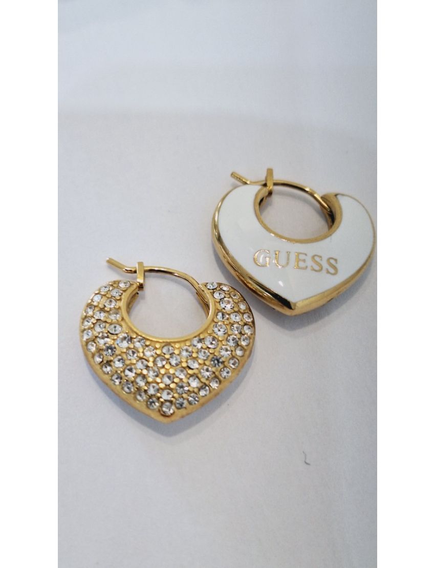 Brincos Aço Guess Coração2